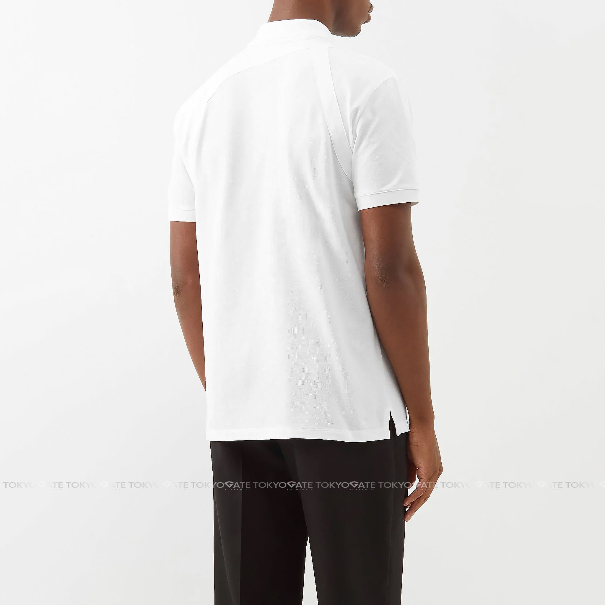 Áo polo Alexander McQueen 625245 QSX33 9000 Harness White Regular Fit