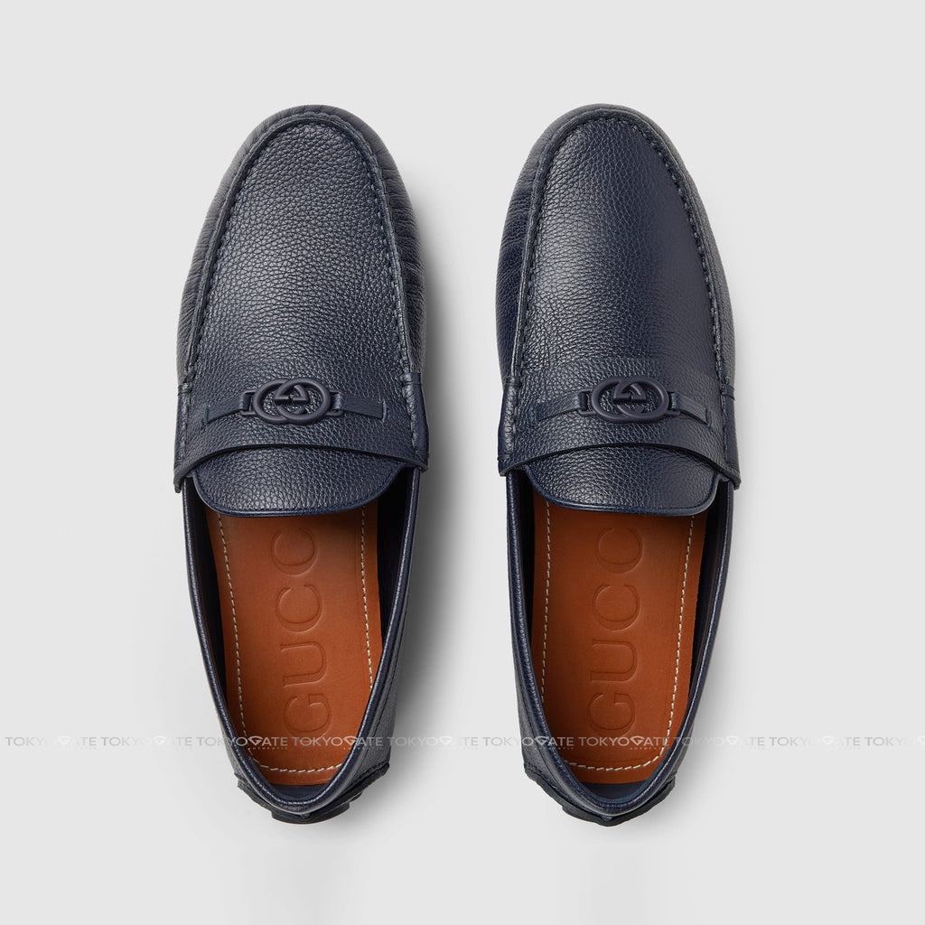 Giày Gucci 820658 AAEFR 4009 Havel Driver Loafer Navy