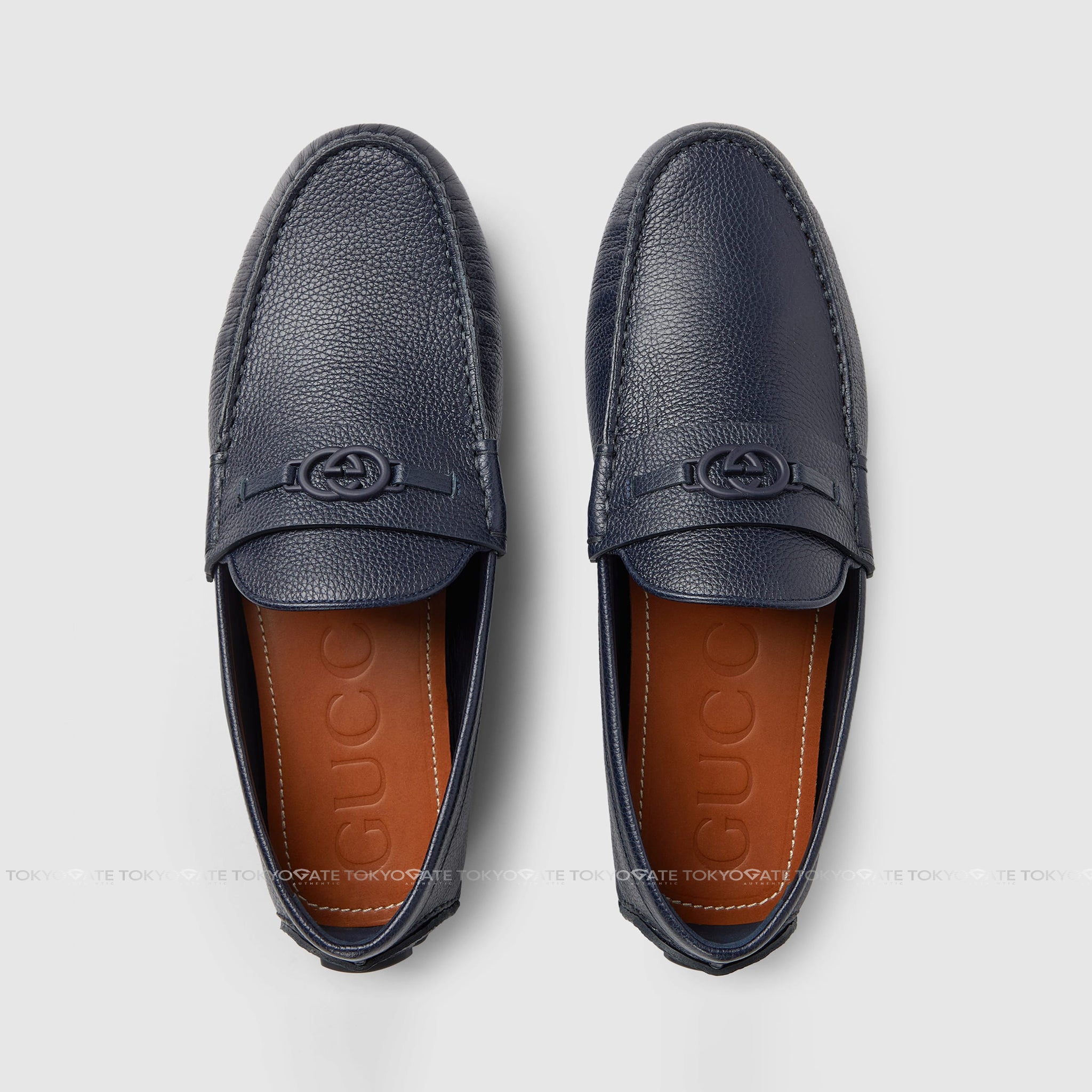 Giày Gucci 820658 AAEFR 4009 Havel Driver Loafer Navy