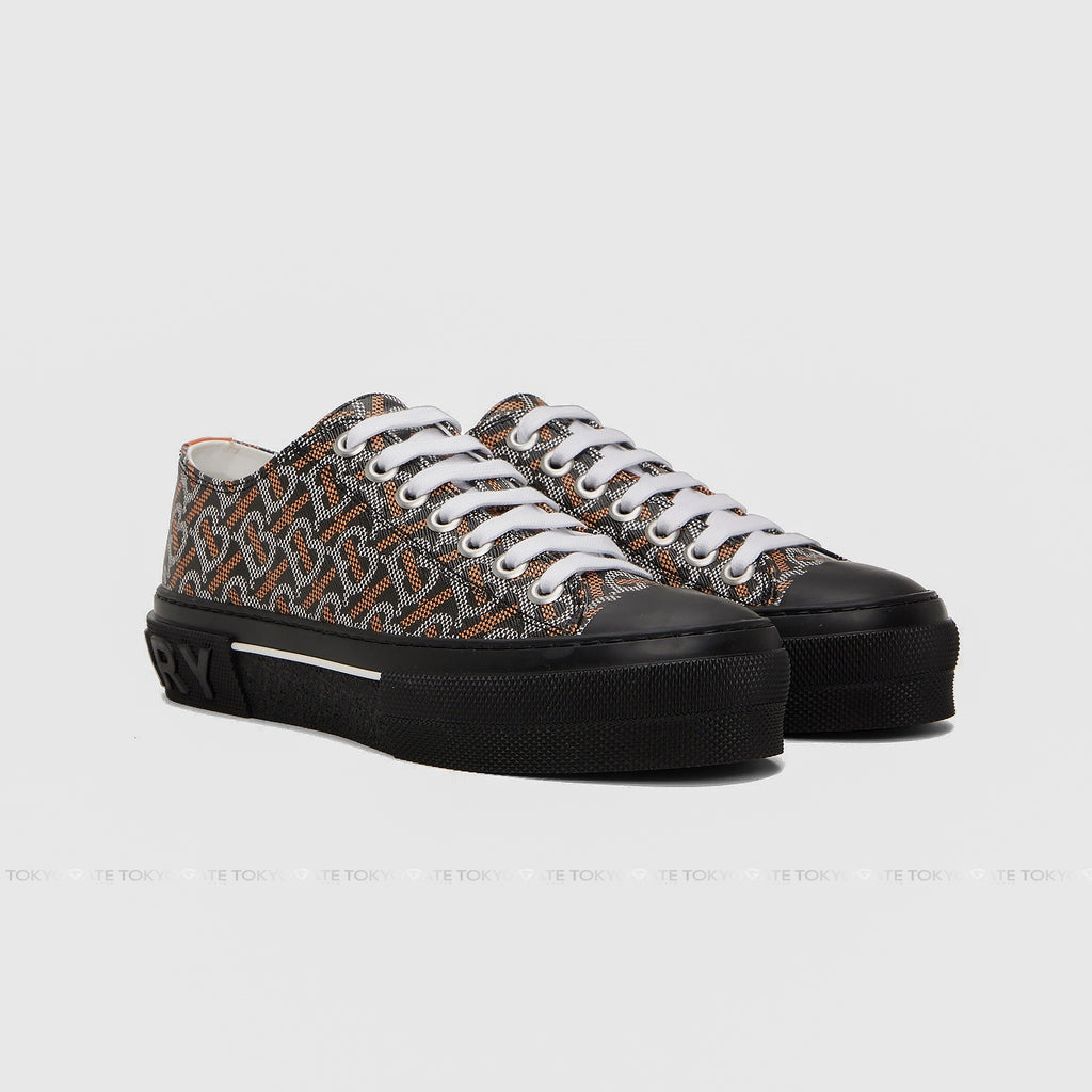 Giày Burberry TNR Jack Low TB Black White Orange