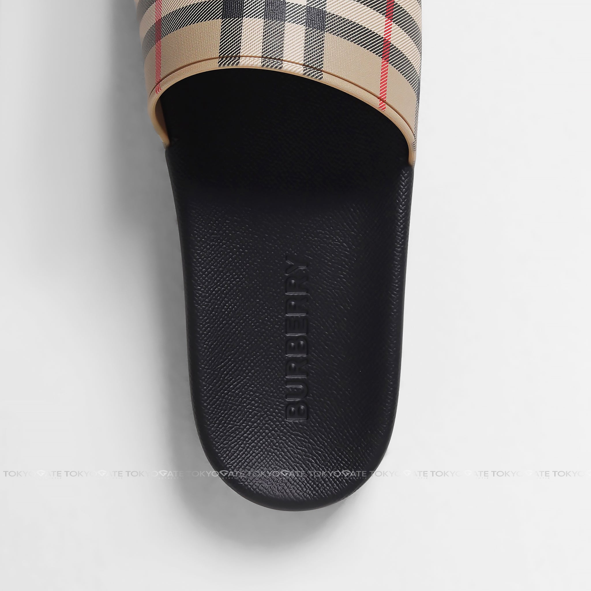 Dép Burberry 8056942 Check Slides Archive Beige IP Check