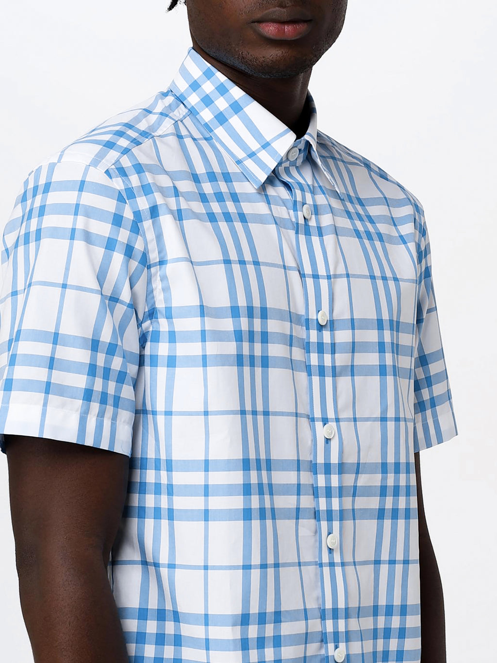 Áo sơ mi Burberry 8084693 Shefford Sky Blue Slim Fit