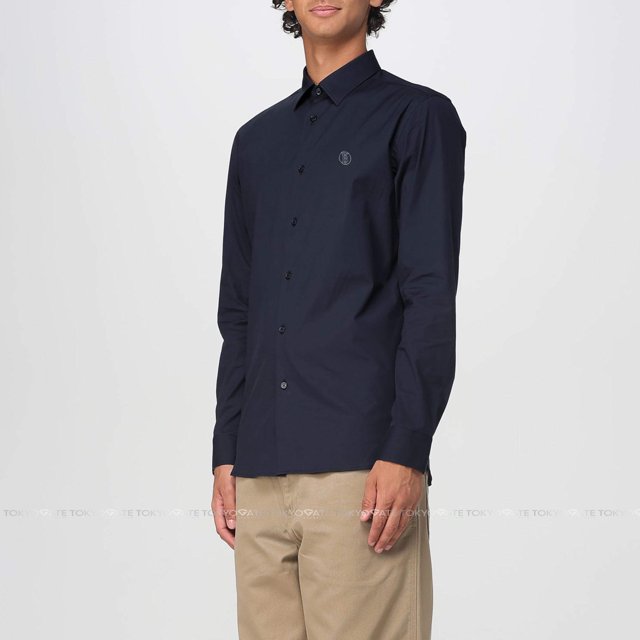 Áo sơ mi Burberry 8042897 Stanhill Navy Slim Fit