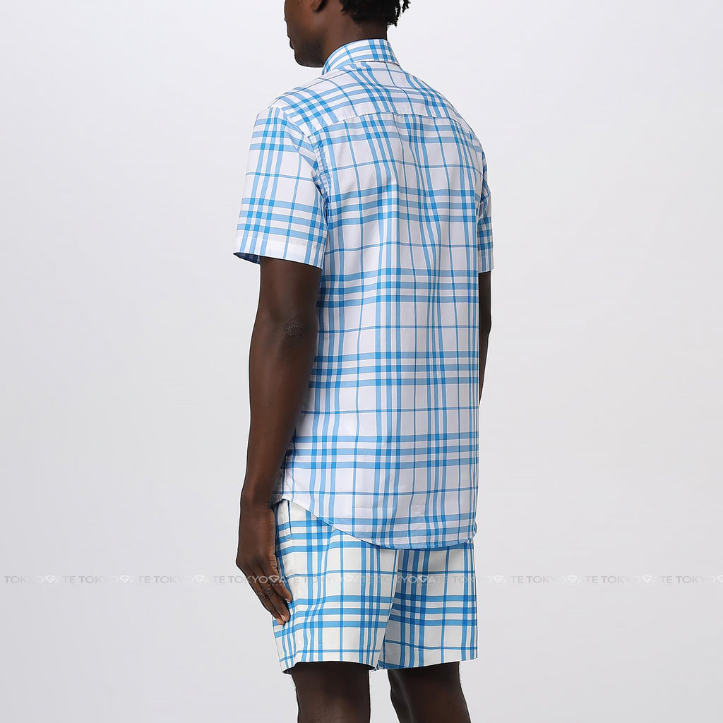 Áo sơ mi Burberry 8084693 Shefford Sky Blue Slim Fit