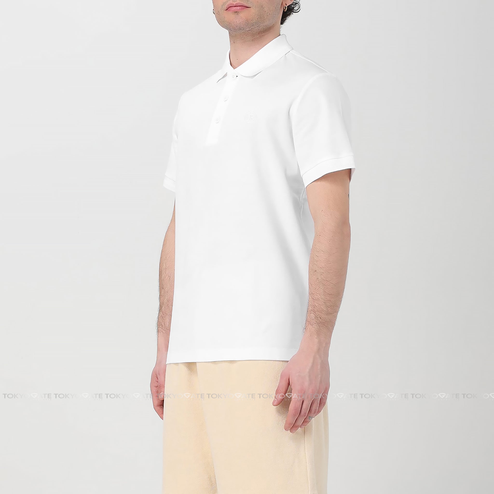 Áo polo Burberry 8055228 Eddie TB White Slim Fit