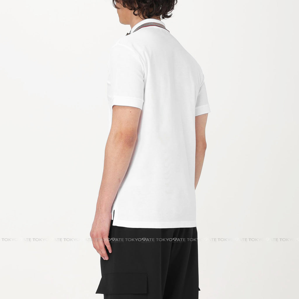 Áo polo Burberry 8053773 Pierson White Slim Fit