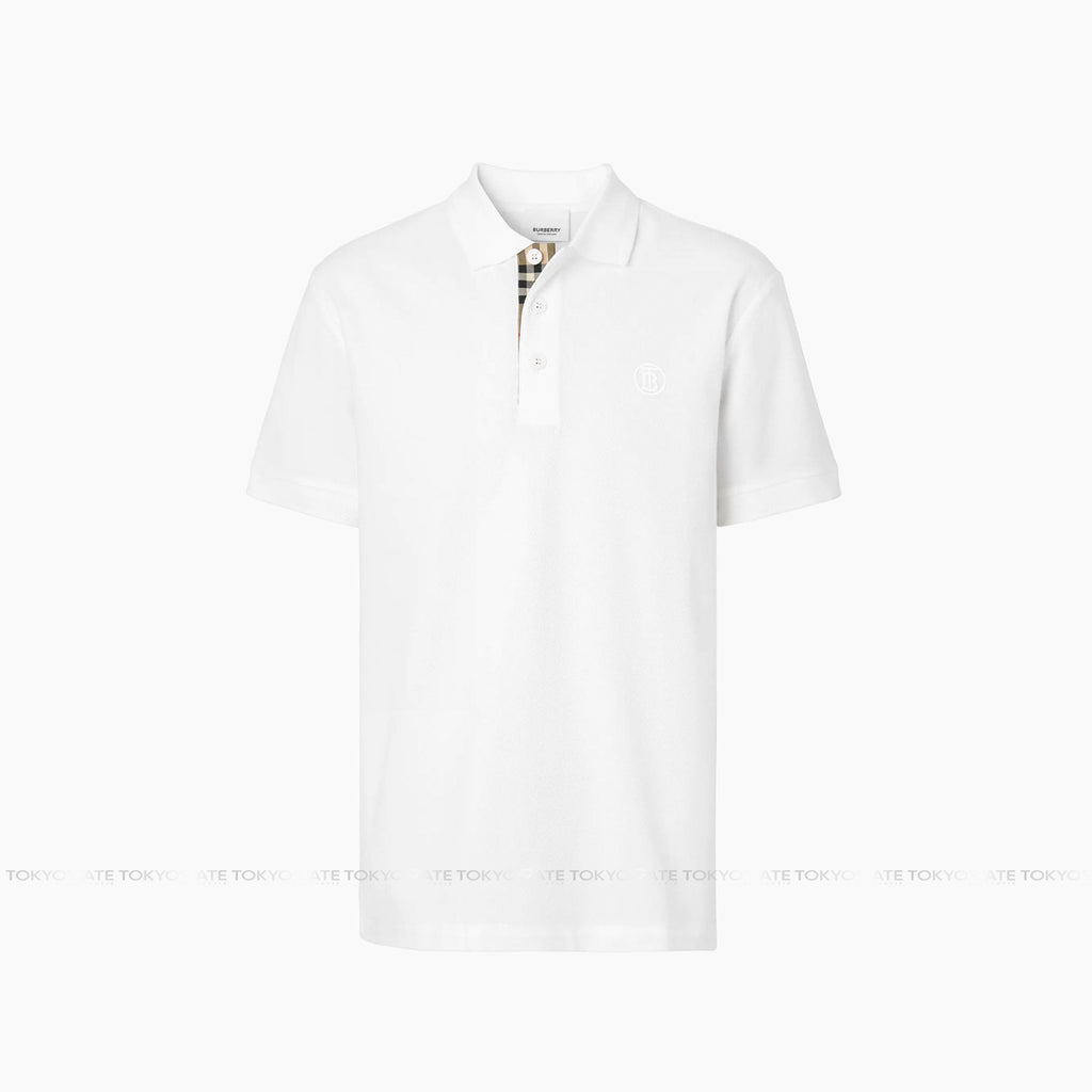 Áo polo Burberry 8055228 Eddie TB White Slim Fit