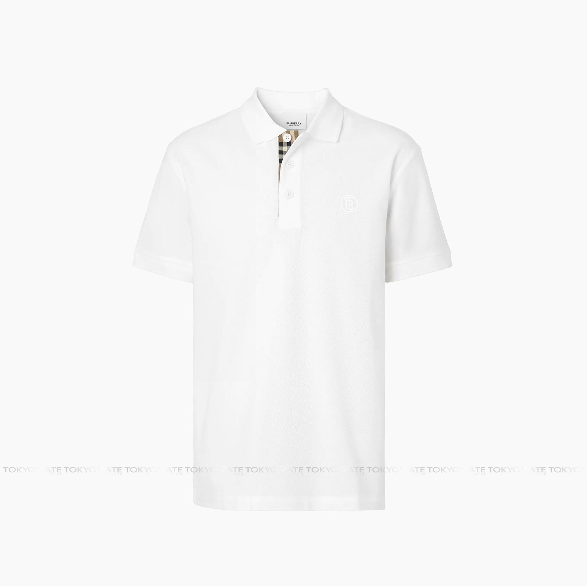 Áo polo Burberry 8055228 Eddie TB White Slim Fit