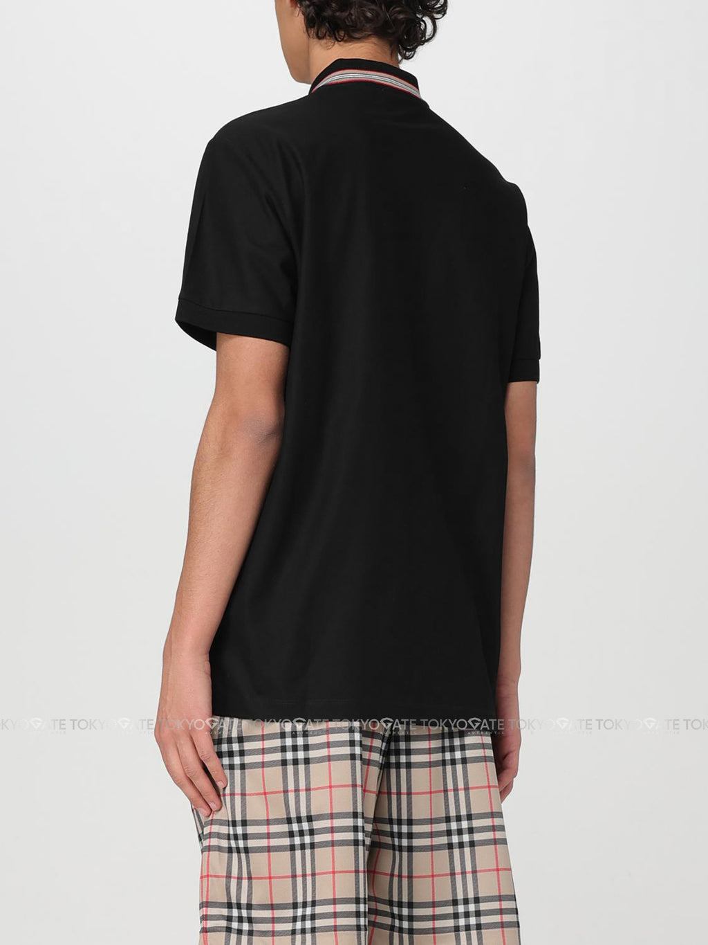 Áo polo Burberry 8053773 Pierson Black Slim Fit