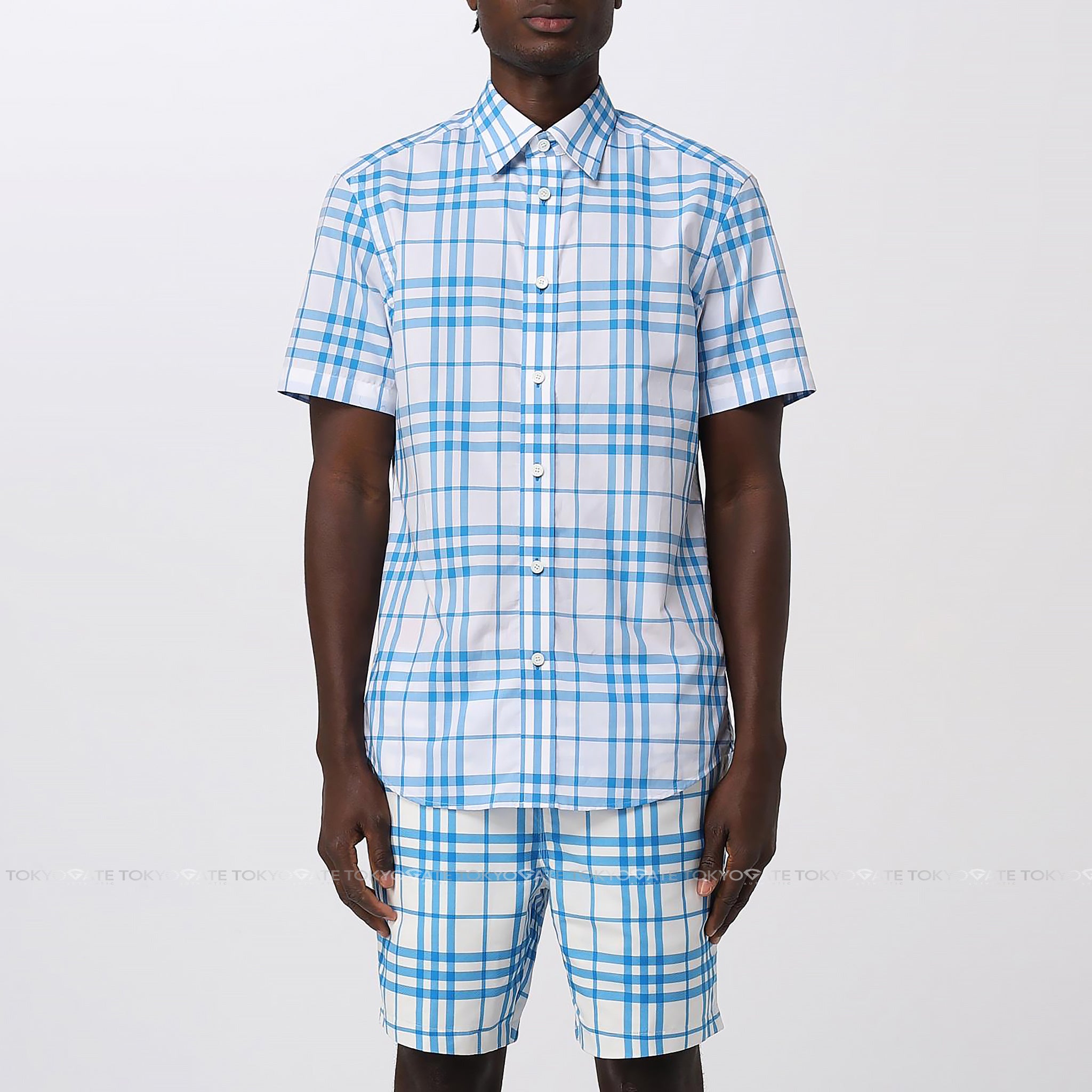 Áo sơ mi Burberry 8084693 Shefford Sky Blue Slim Fit