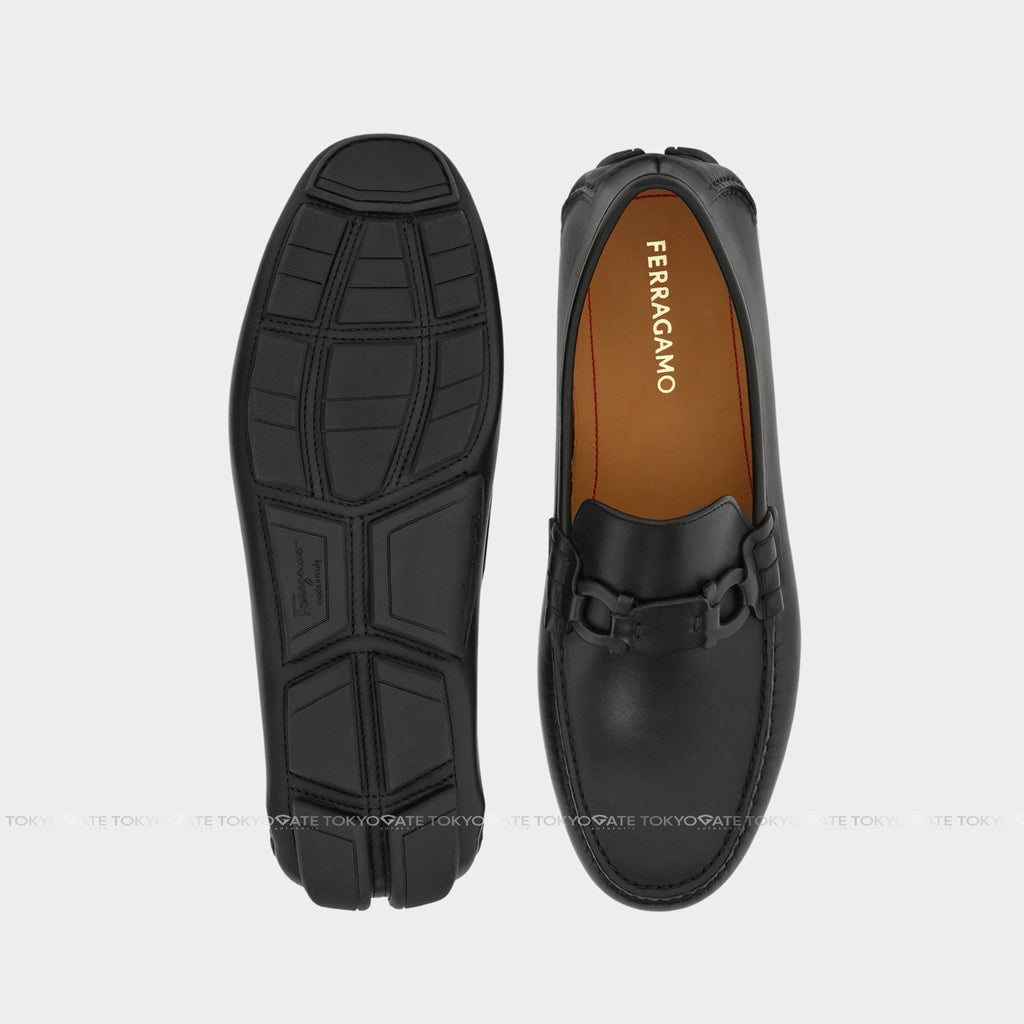 Giày Ferragamo 029928 Gacini Driver Loafer In Black