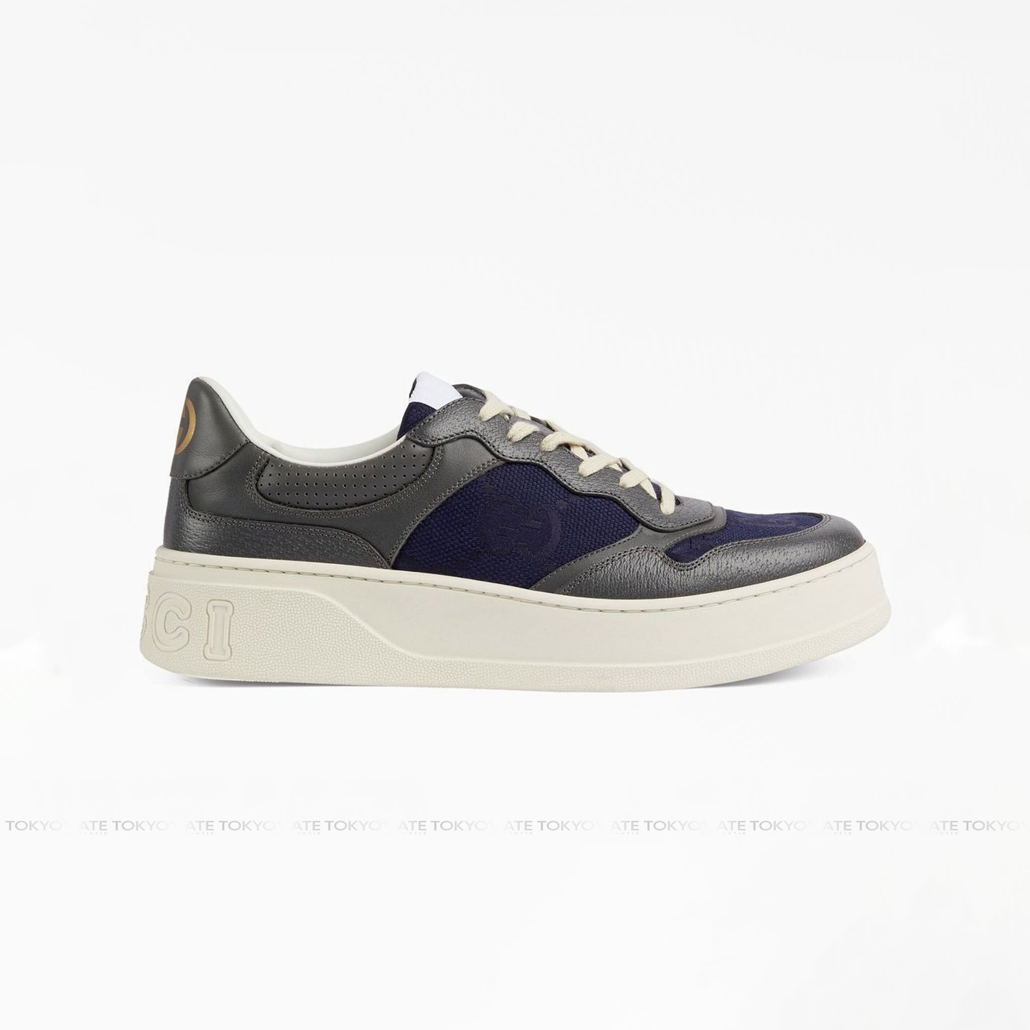 Gucci 726543 AABNK 1152 Lace-Up Sneaker Grey Navy