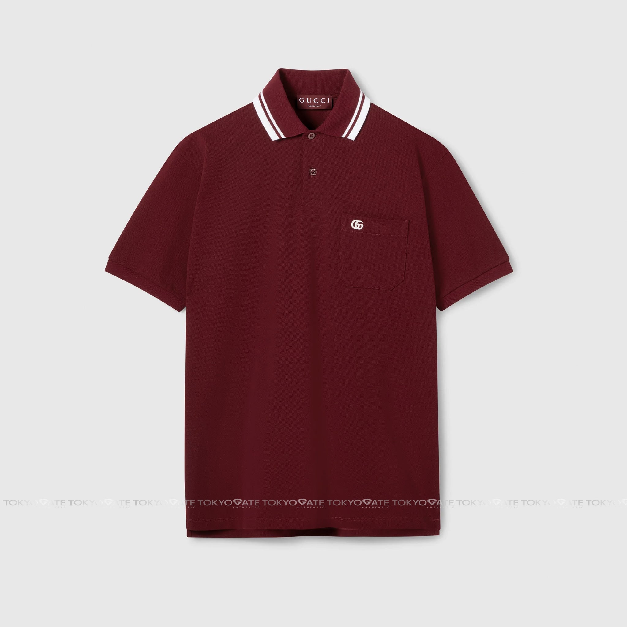 Áo polo Gucci 795174 XJHHM GG Cotton In Dark Red Regular Fit
