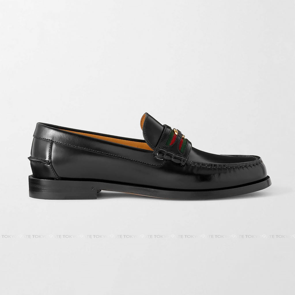 Giày Gucci Double G 644724 17X101060 Black Leather Loafers