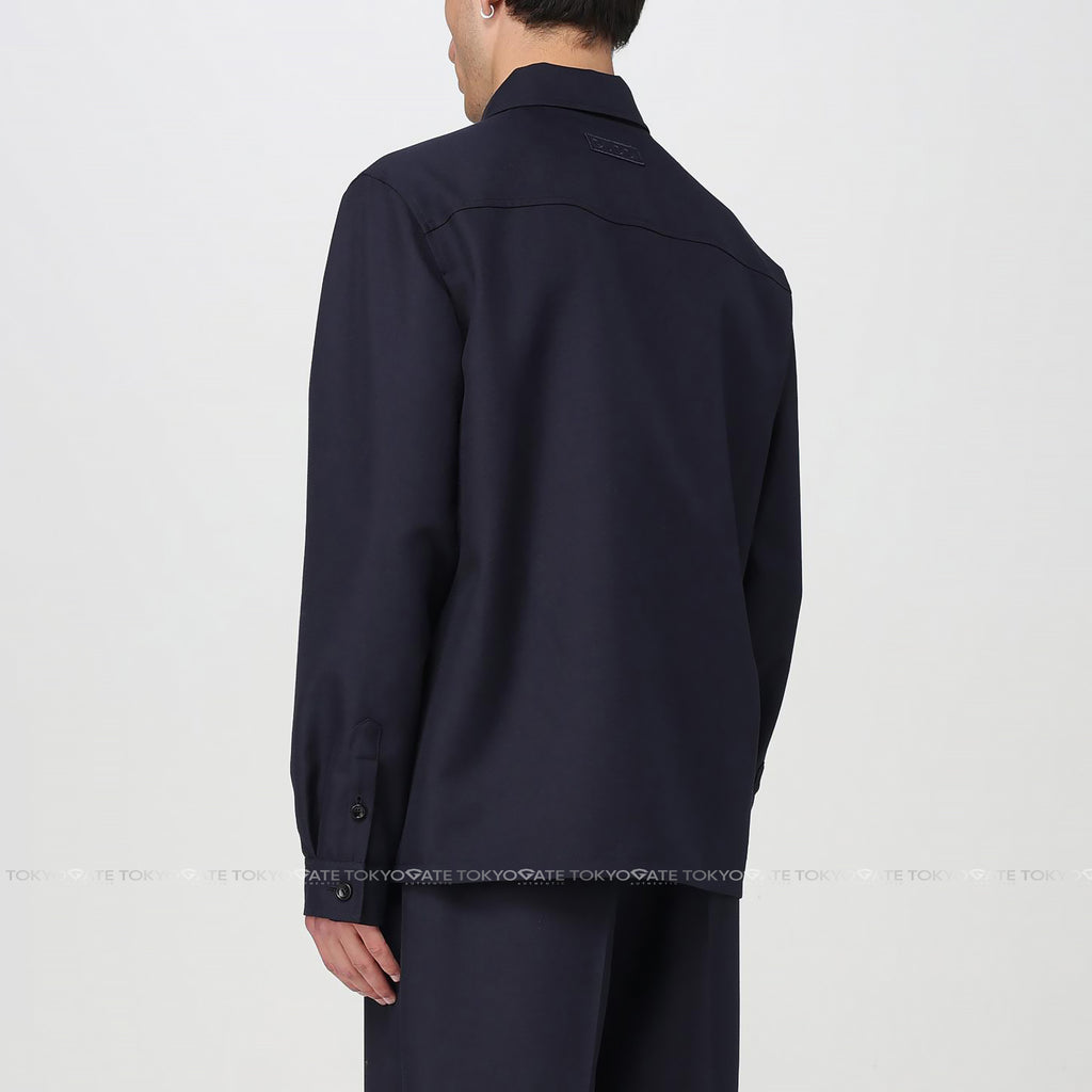 Áo khoác Gucci 762526 ZAP05 4590 Wool Twill Jacket In Navy