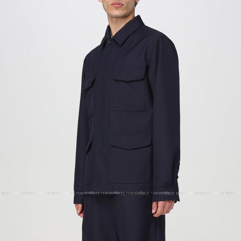 Áo khoác Gucci 762526 ZAP05 4590 Wool Twill Jacket In Navy