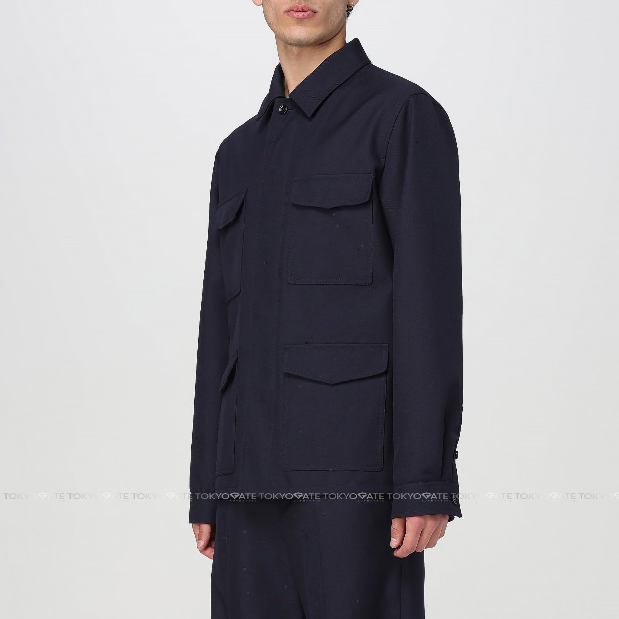 Áo khoác Gucci 762526 ZAP05 4590 Wool Twill Jacket In Navy