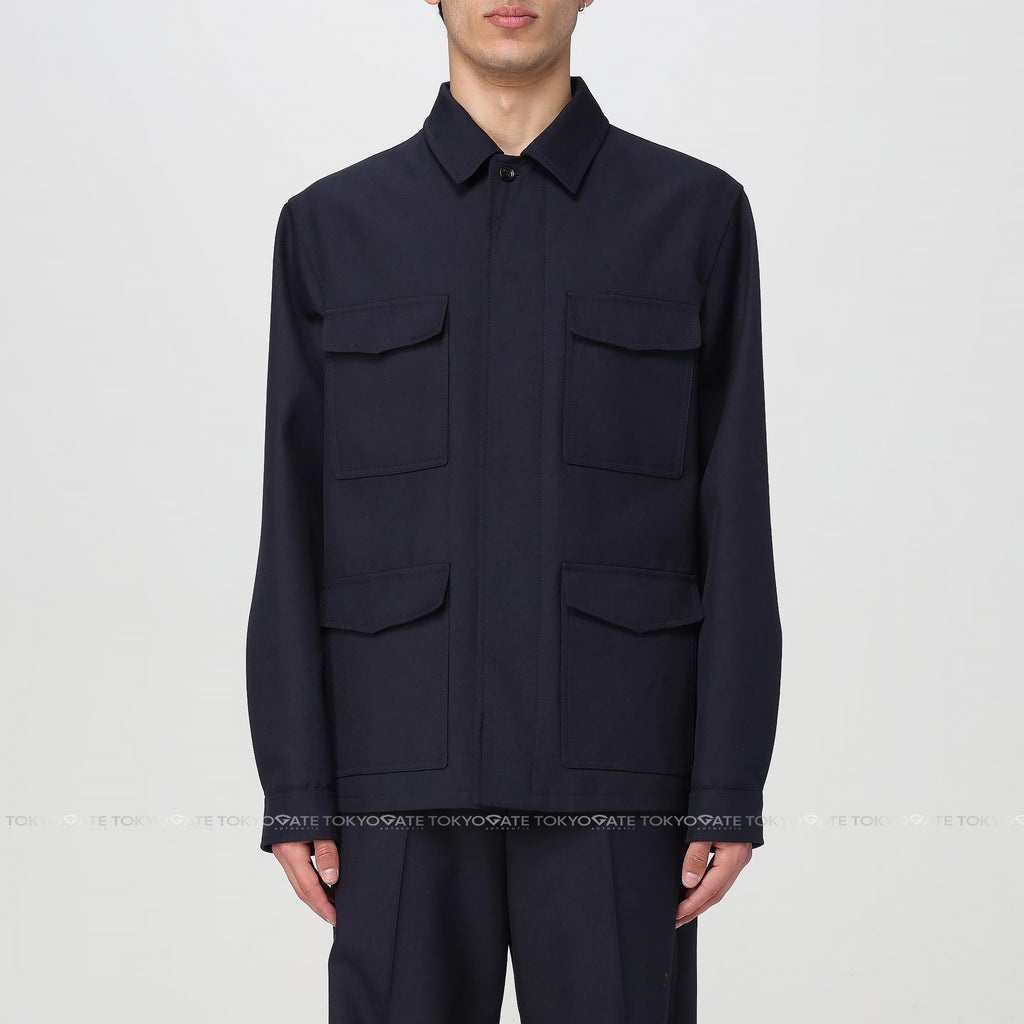 Áo khoác Gucci 762526 ZAP05 4590 Wool Twill Jacket In Navy
