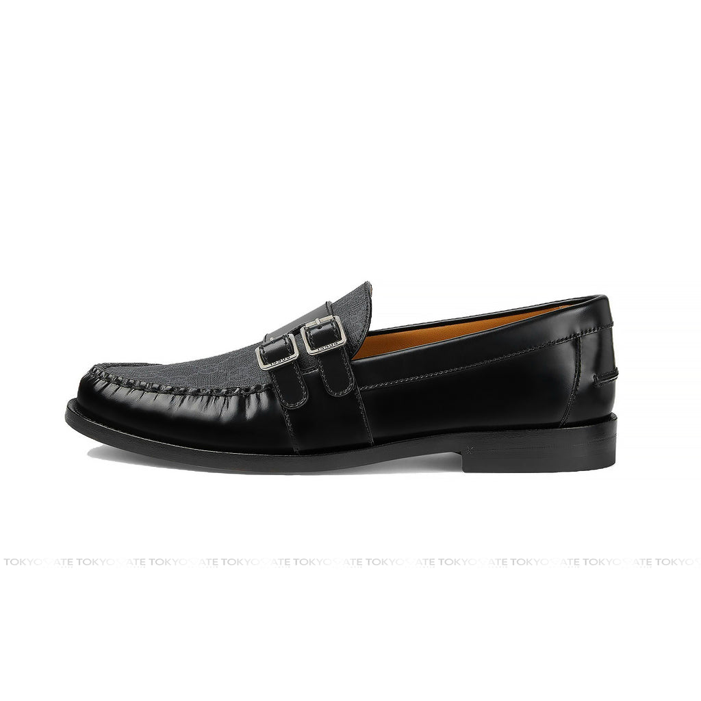Giày Gucci 762312 17X30 1000 GG Monogram Buckle Loafer Black