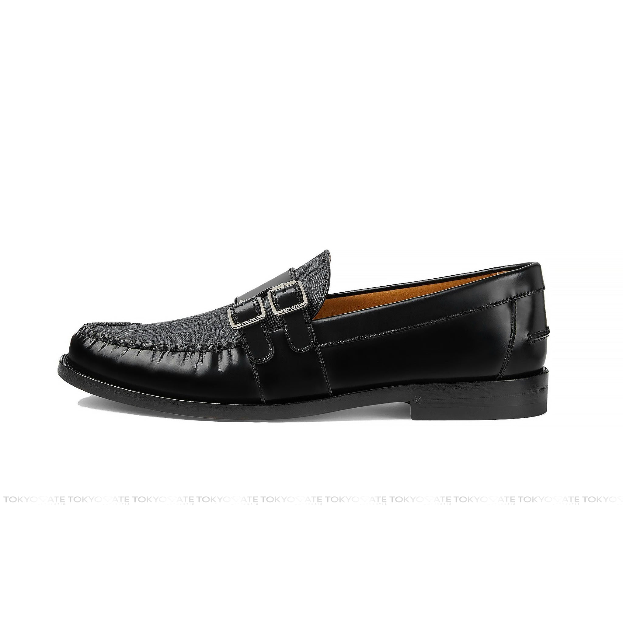 Giày Gucci 762312 17X30 1000 GG Monogram Buckle Loafer Black