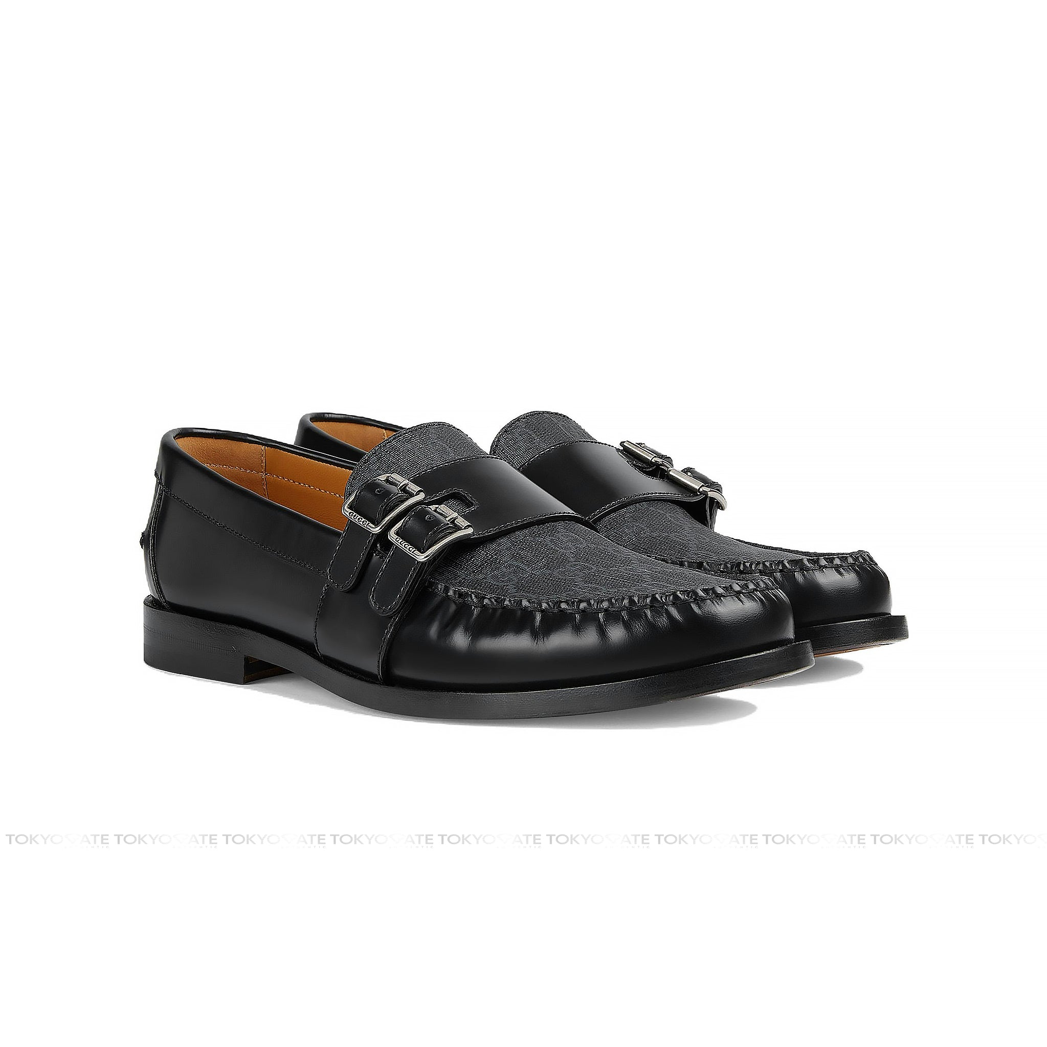 Giày Gucci 762312 17X30 1000 GG Monogram Buckle Loafer Black