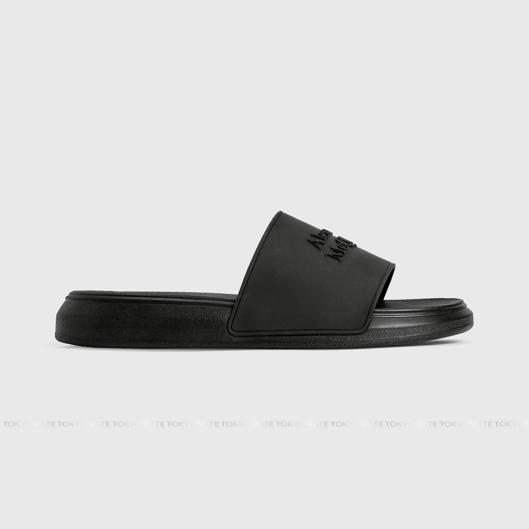 Dép Alexander McQueen 666983 Rubber Slides Black
