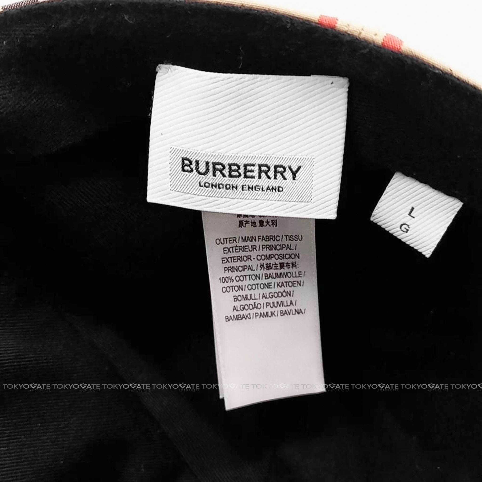 Mũ lưỡi trai Burberry 8122400 Vintage Check Cotton In Beige