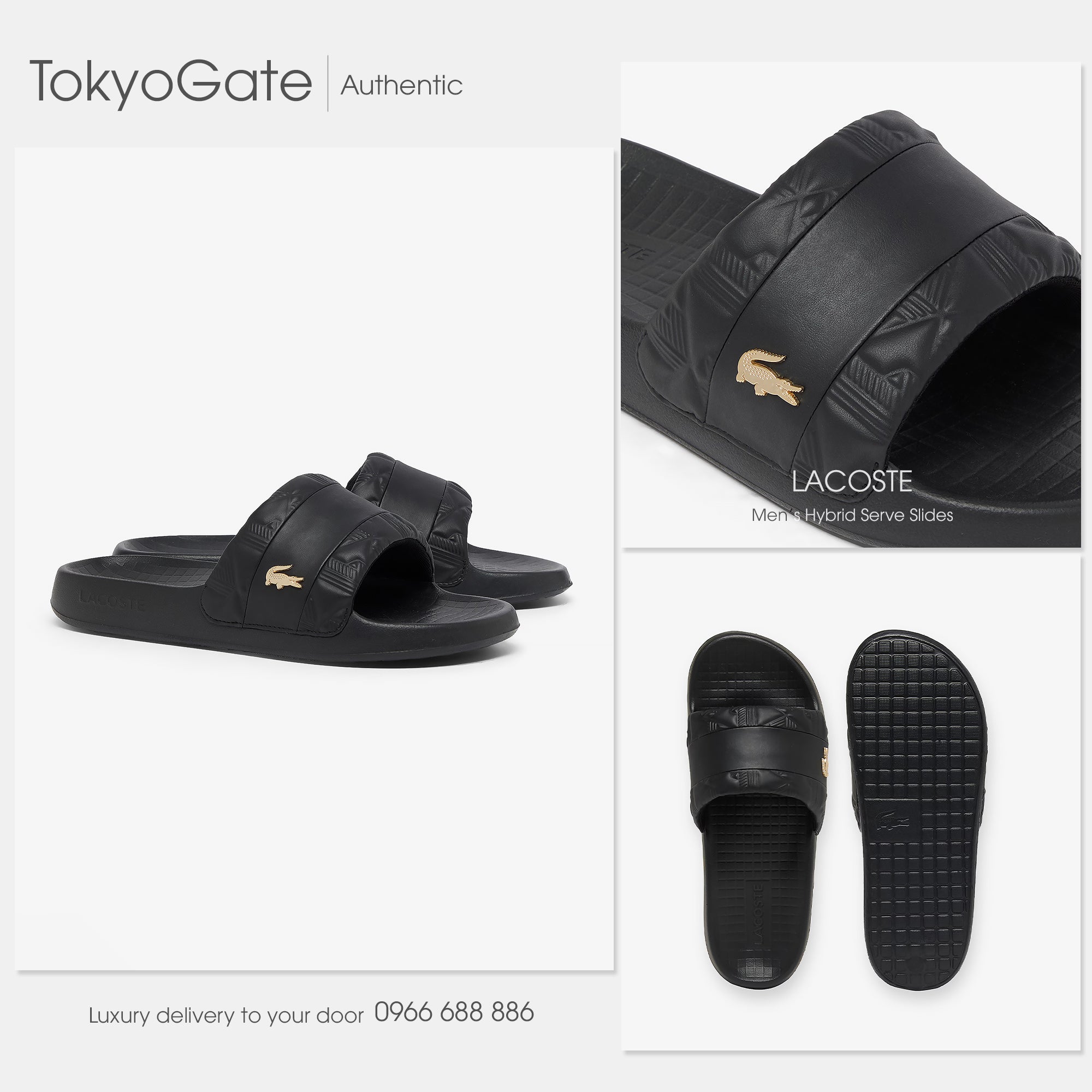 Dép Lacoste Serve Slide HYB 126 Black