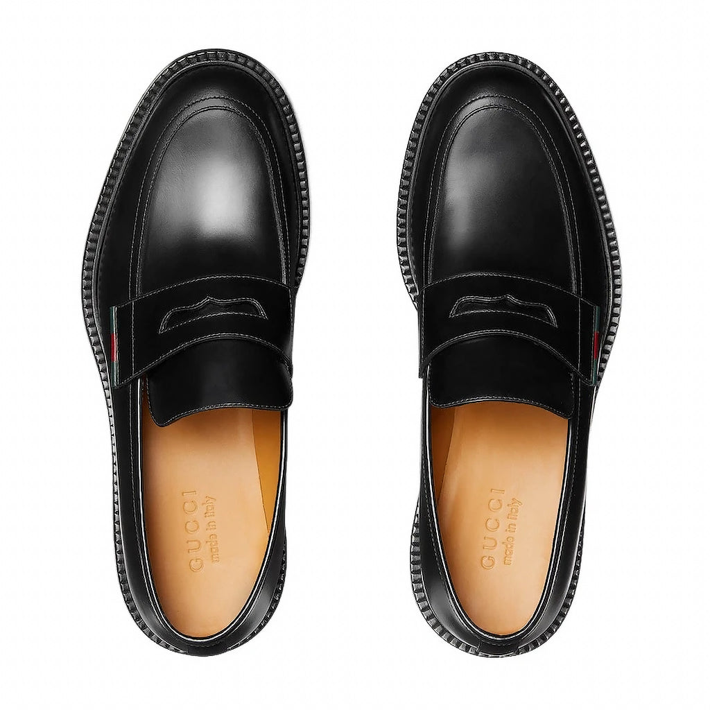Giày Gucci 812141 AAEBO William Black Leather Loafers