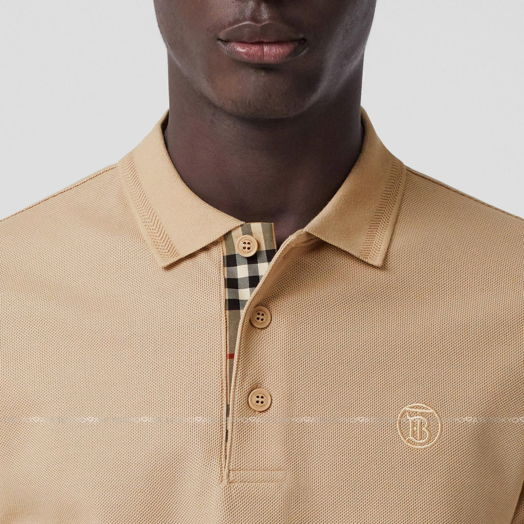Áo polo Burberry 8057088 Eddie TB Soft Fawn Slim Fit